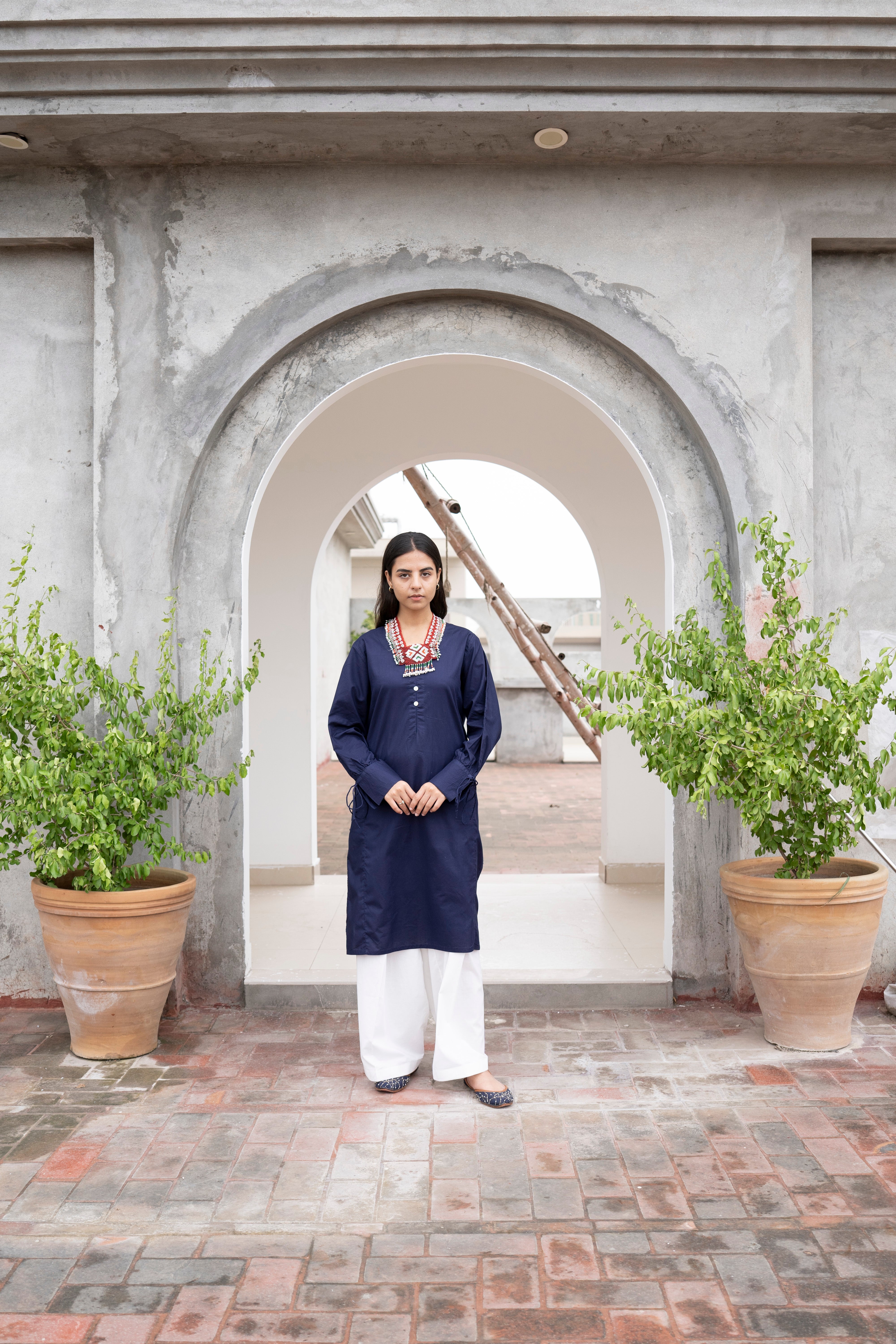 NOOR NAVY - STITCHED